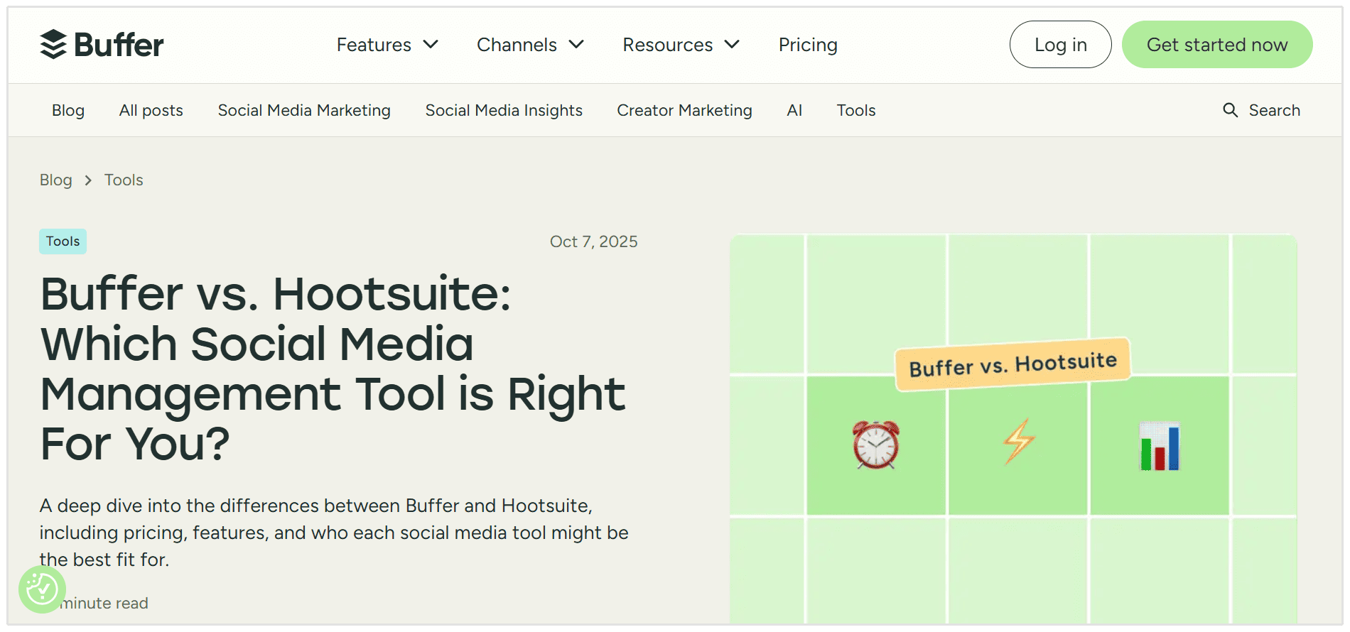 Pagina di confronto Buffer